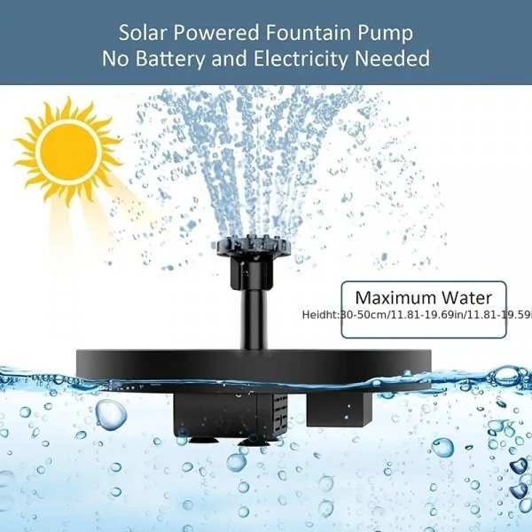 Schwimmende Solarbetriebene Teichpumpe fr Miniteich oder Springbrunnen Pumpe