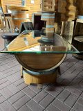 Glasplatte ESG, rechteckig, 70x130 cm, klar, Strke 12 mm Tischplatte Fasstischplatte